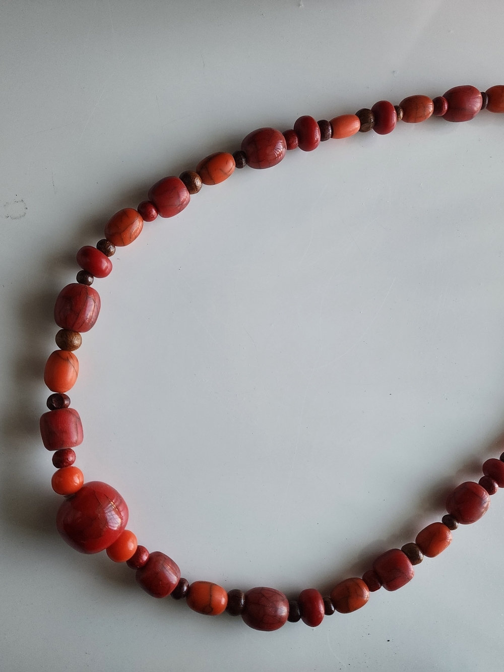 Elegant Red Bead Statement Necklace for Women - Picture 2 of 2